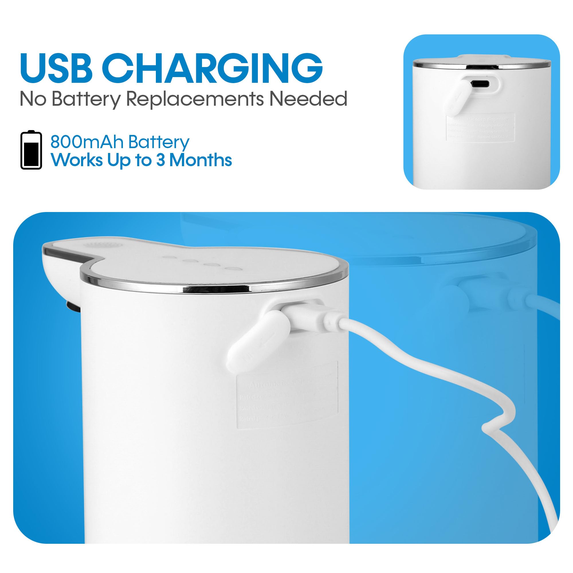 Pjet Automatic Foam Handwash Dispenser | Smart Touchless Soap Holder For Bathroom, Office, Kitchen (350 Ml) Plastic